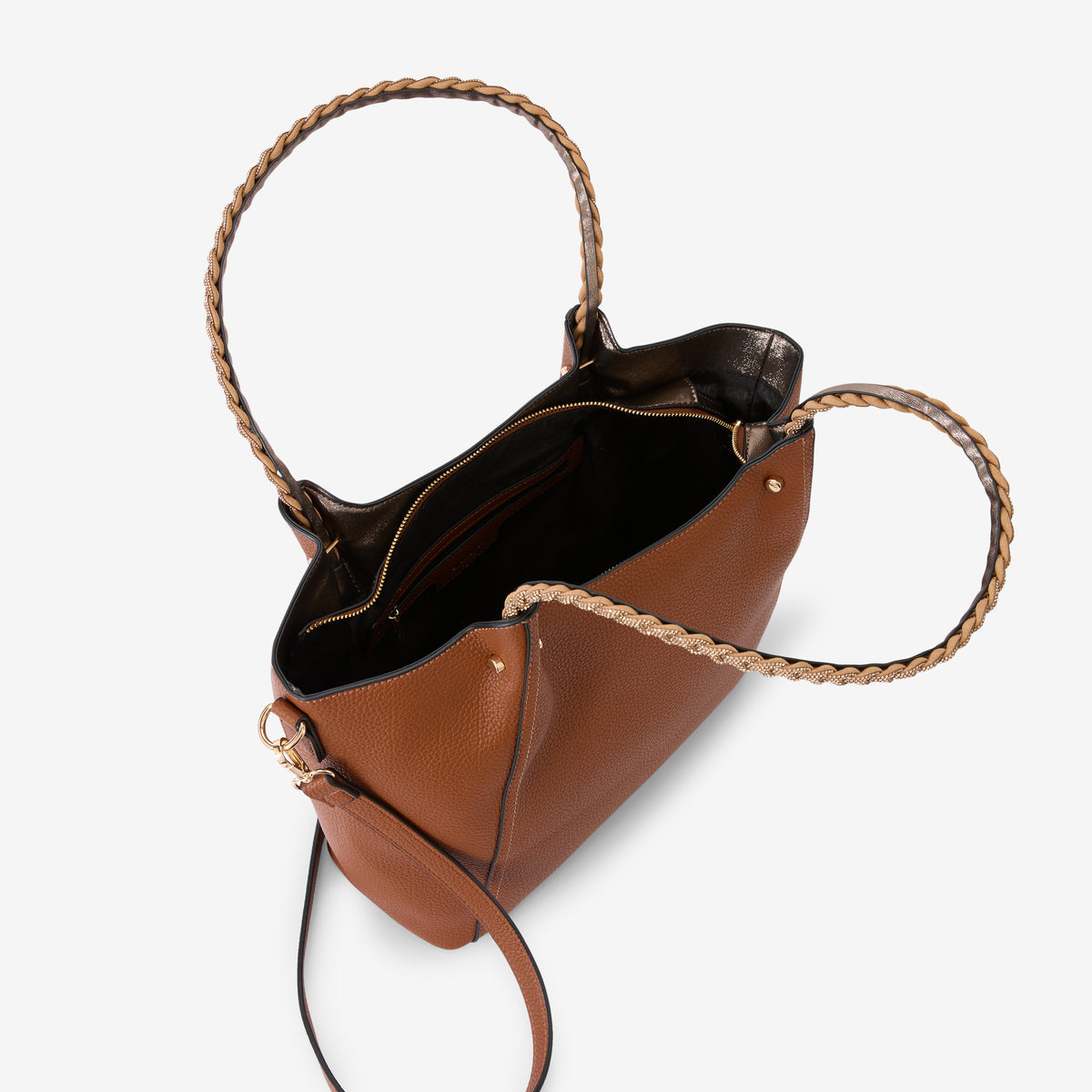 Grand sac shopper cognac Rocapina