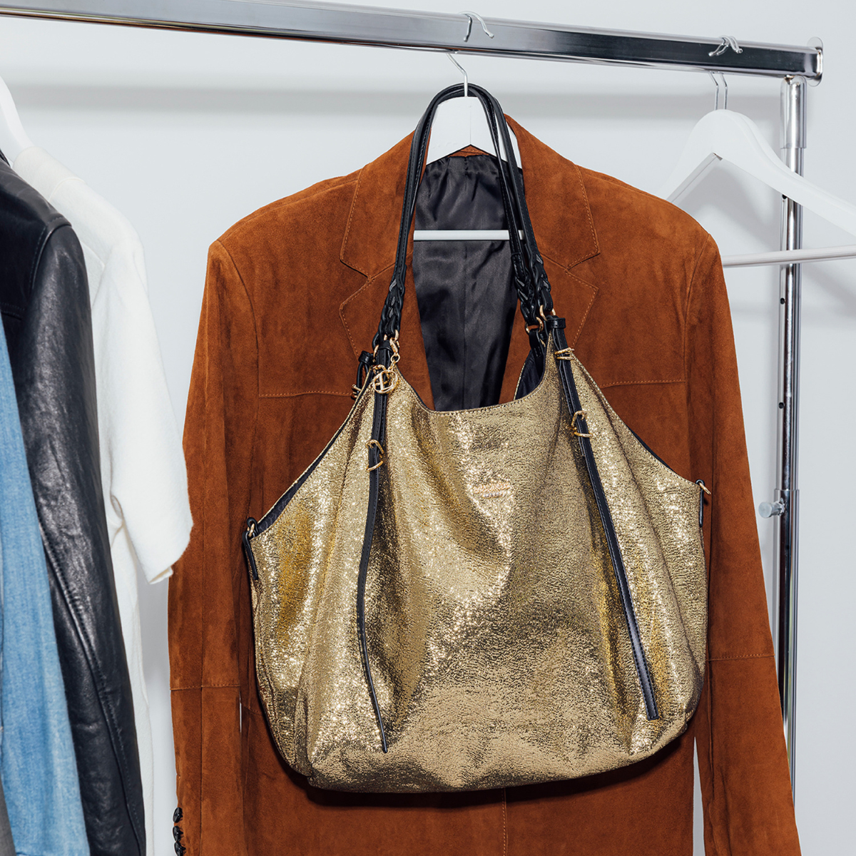 Sac shopper XL doré Ringo