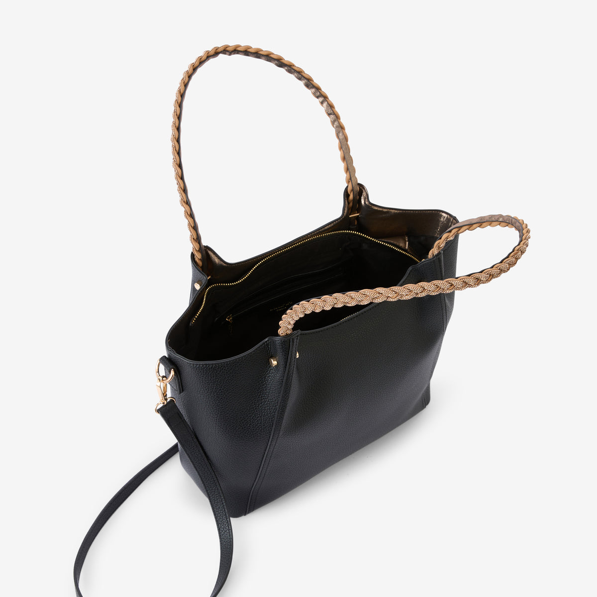 Grand sac shopper noir Rocapina