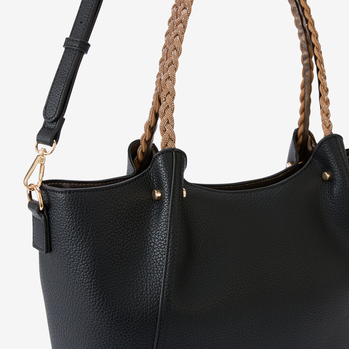 Grand sac shopper noir Rocapina