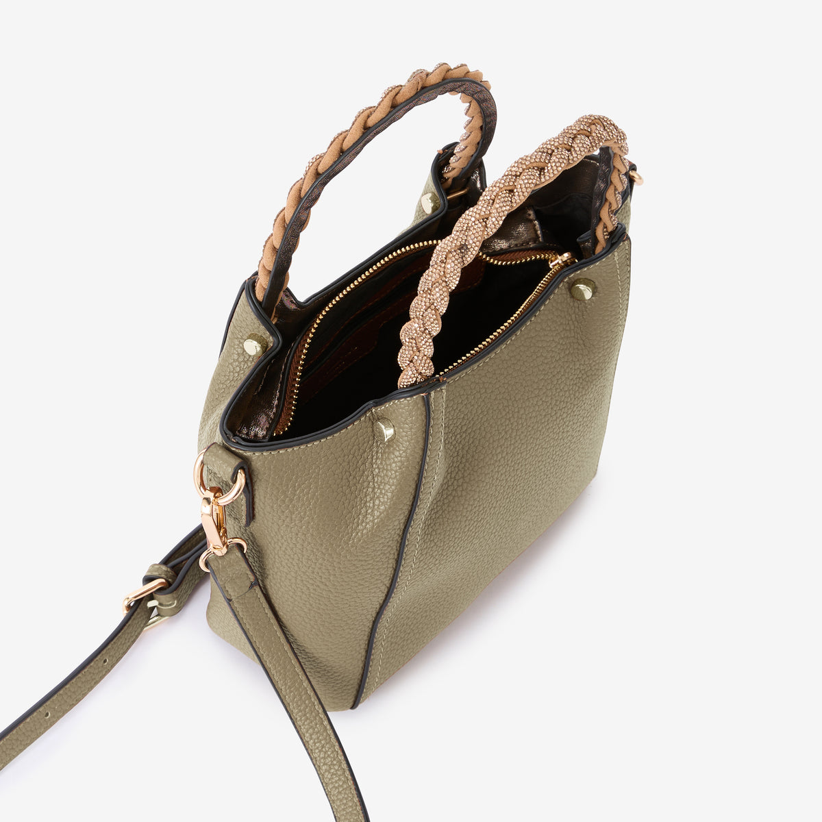 Petit sac shopper taupe Rocapina