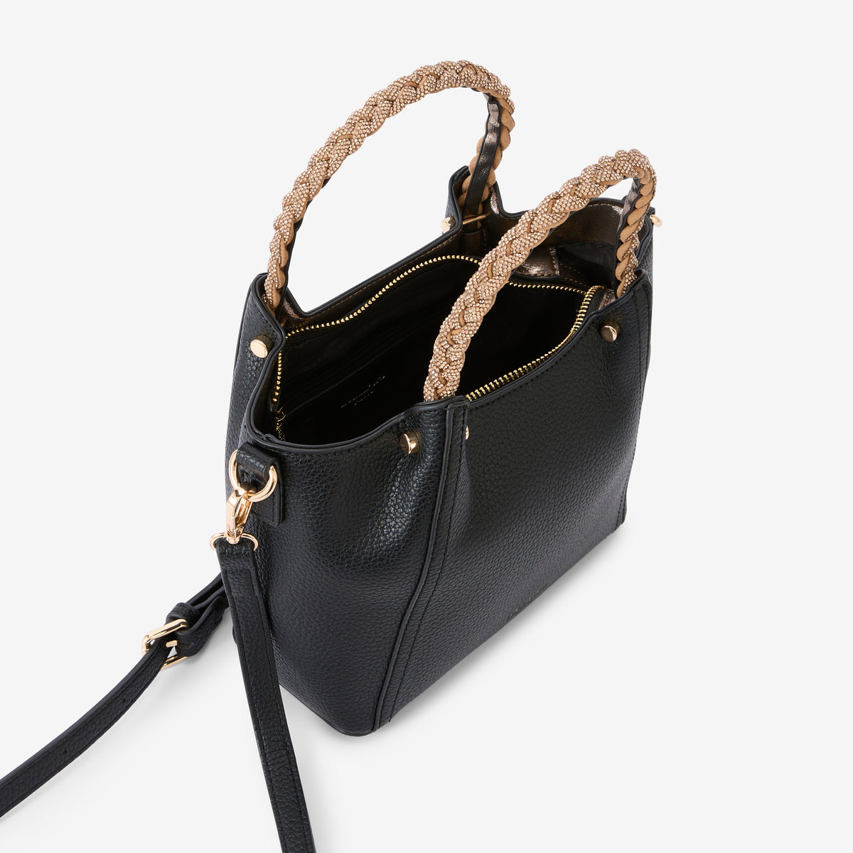 Petit sac shopper noir Rocapina