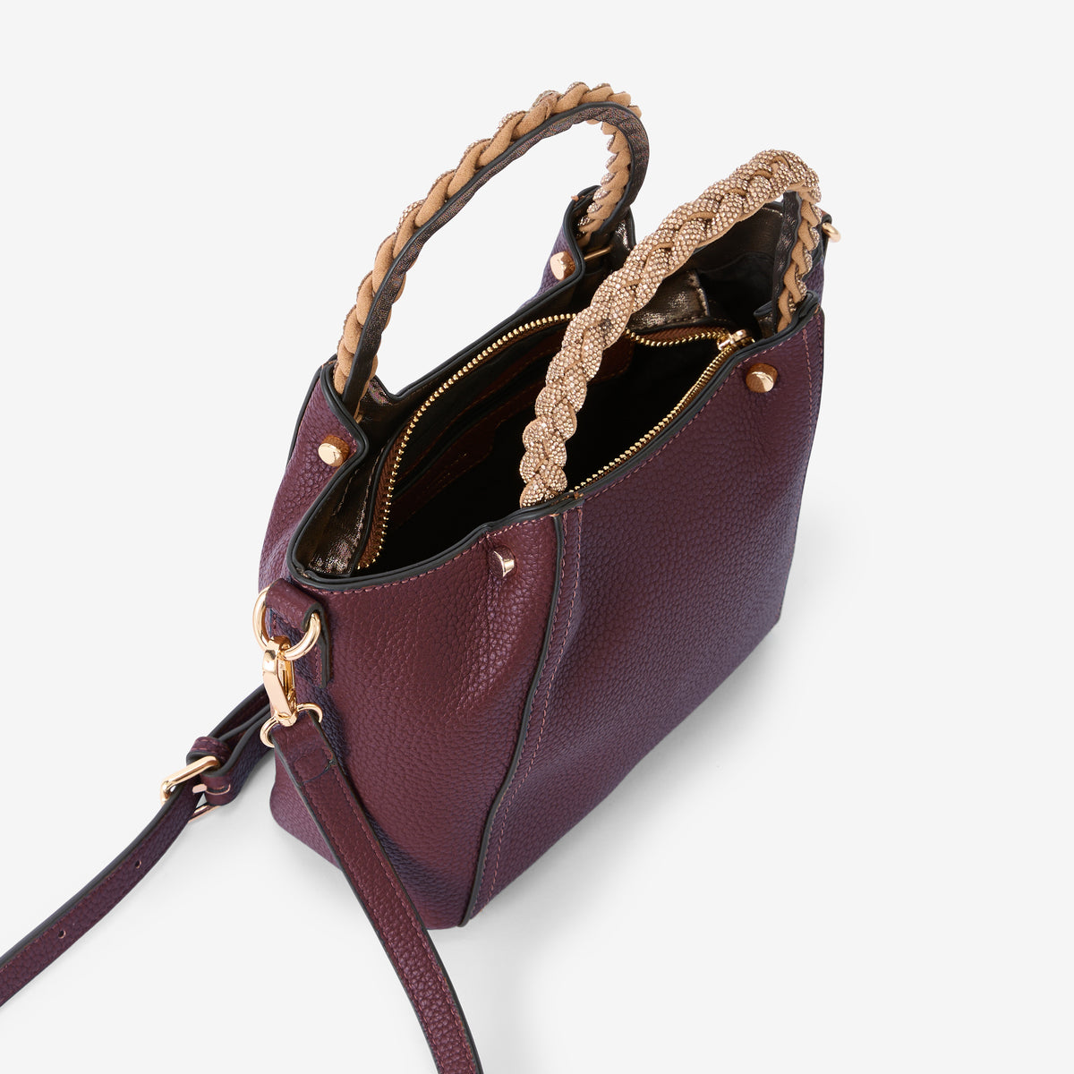 Petit sac shopper bordeaux Rocapina