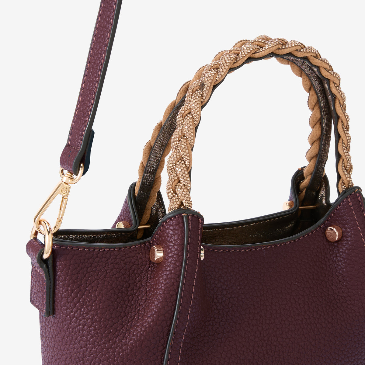 Petit sac shopper bordeaux Rocapina