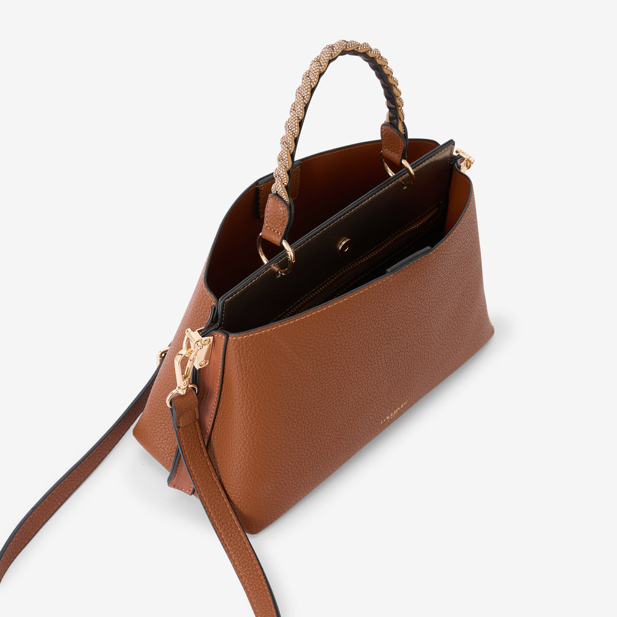 Sac porté épaule cognac Rocapina