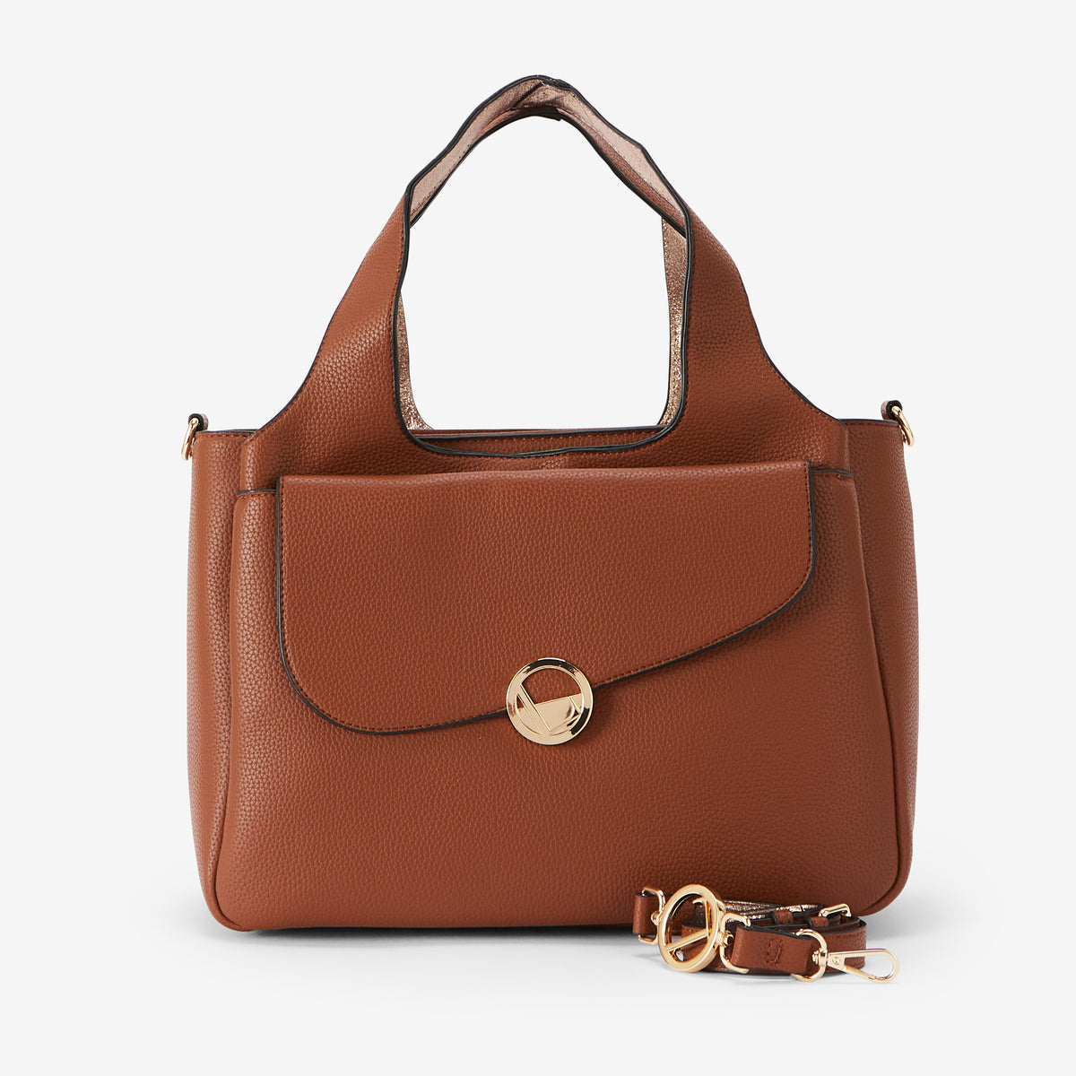 Grand sac shopper camel Romana