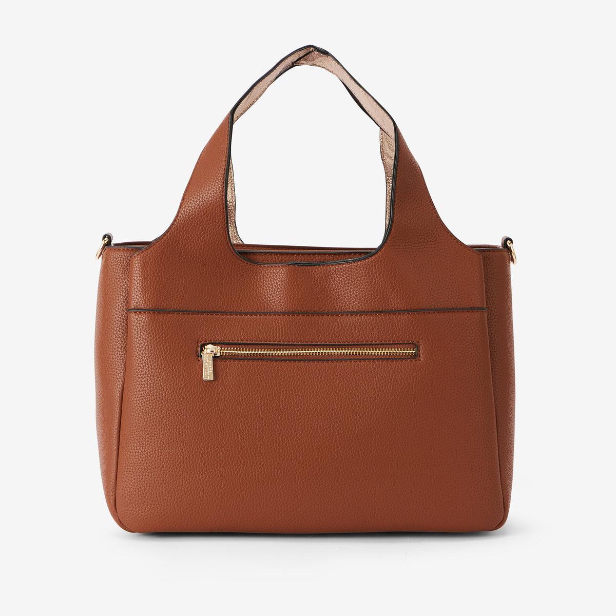 Grand sac shopper camel Romana