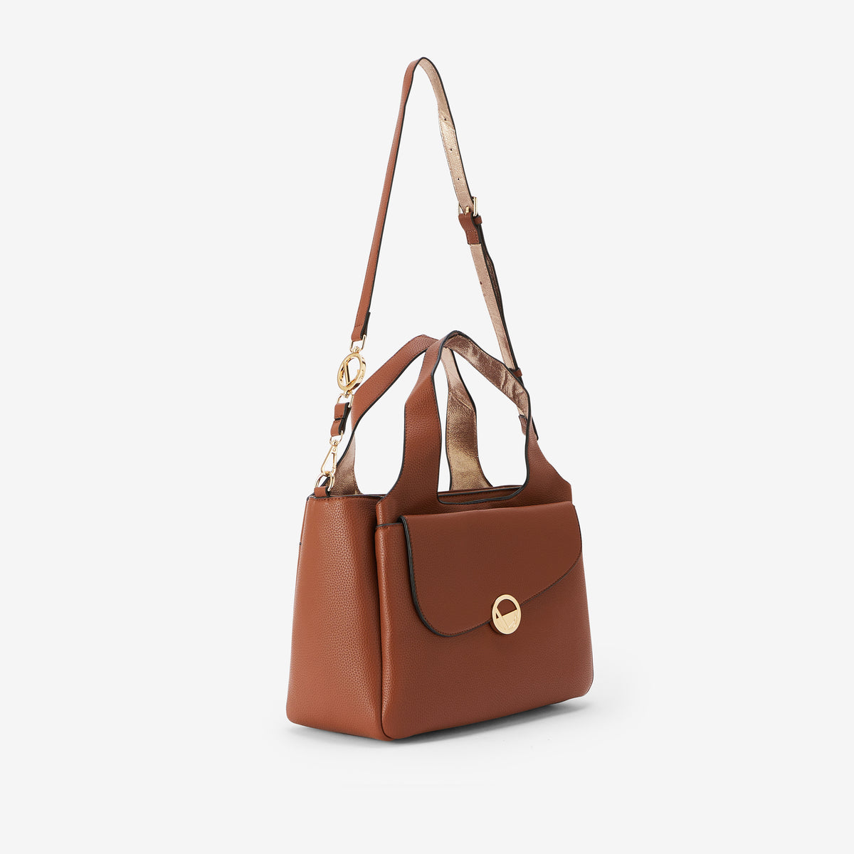 Grand sac shopper camel Romana