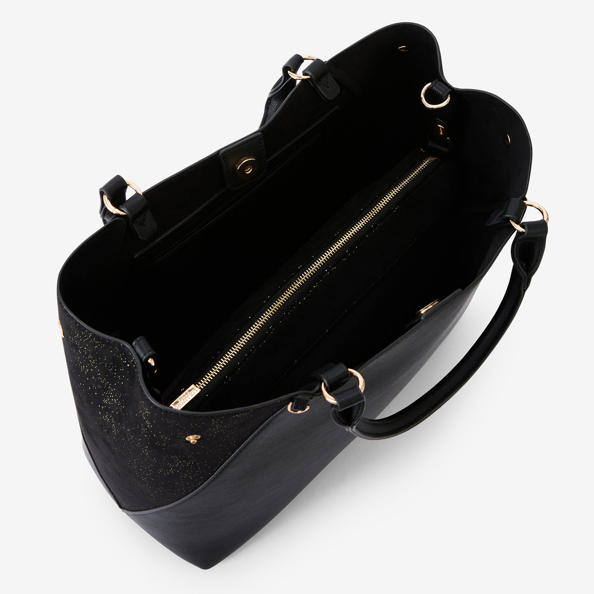 Grand sac shopper noir Roseanna