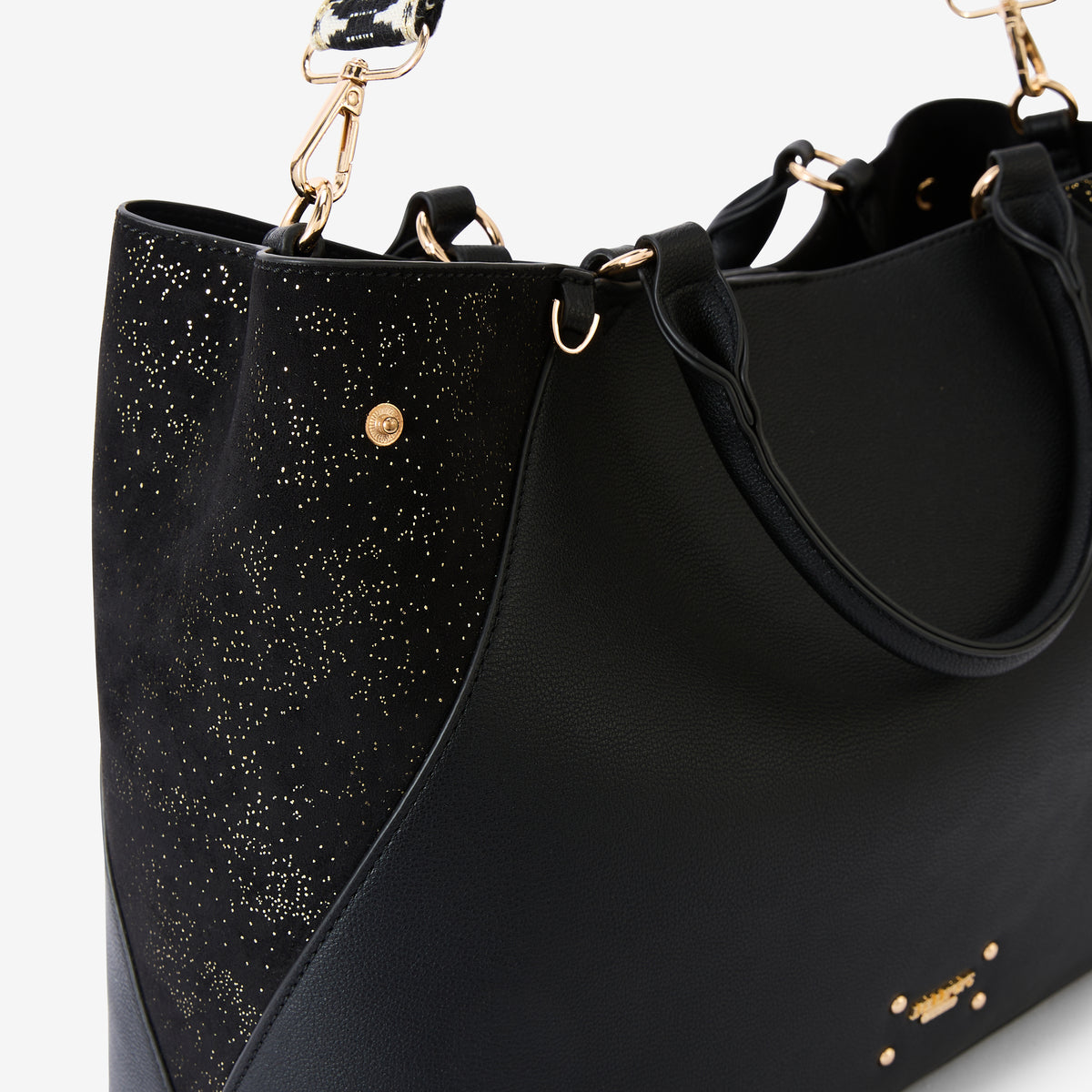 Grand sac shopper noir Roseanna