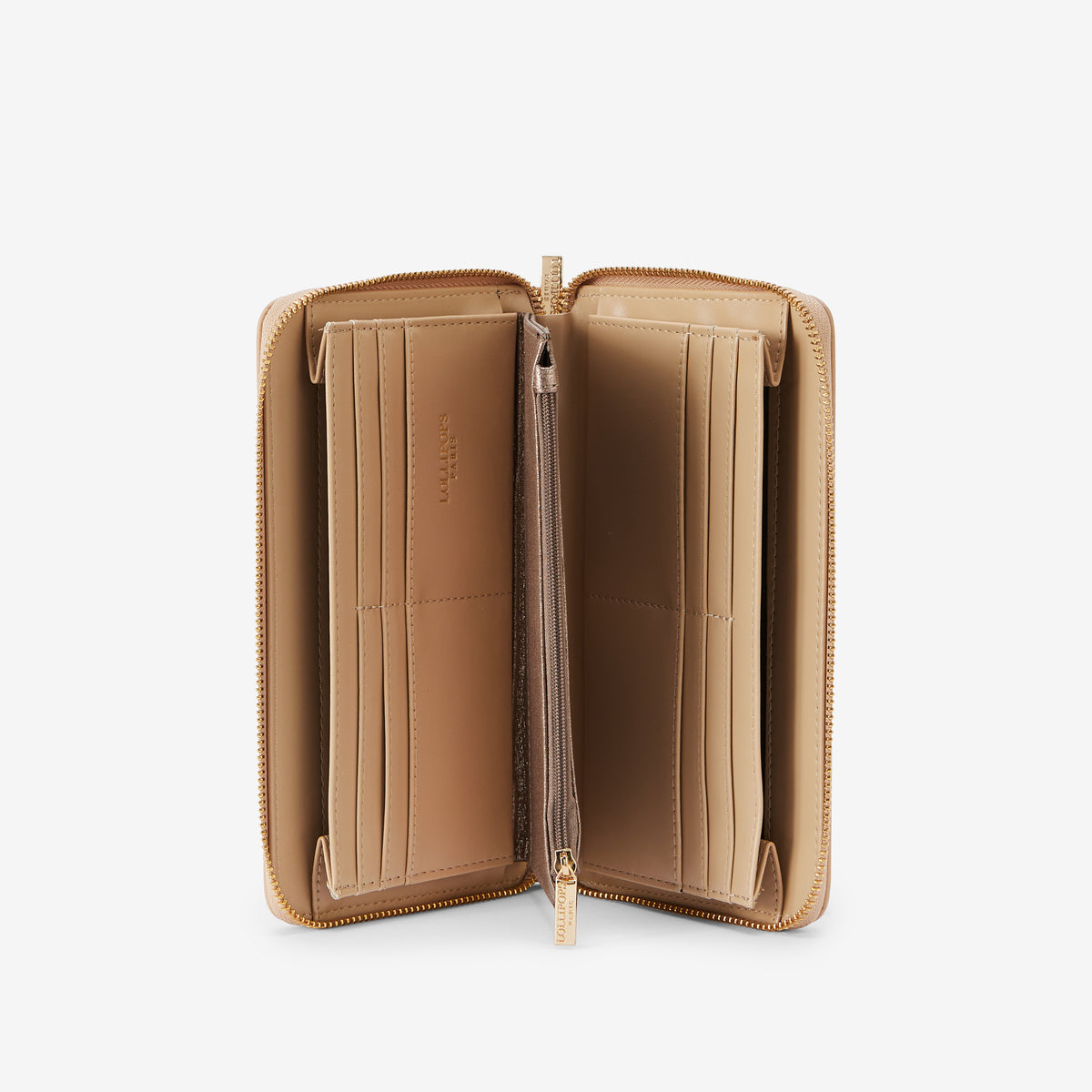 Grand portefeuille beige Rosabelle