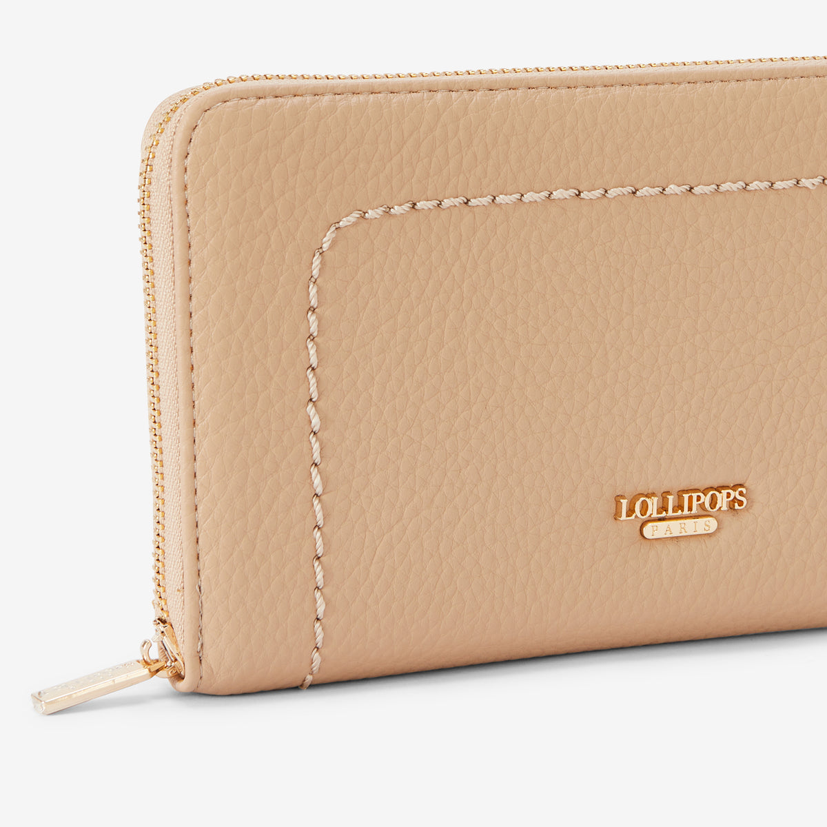 Grand portefeuille beige Rosabelle