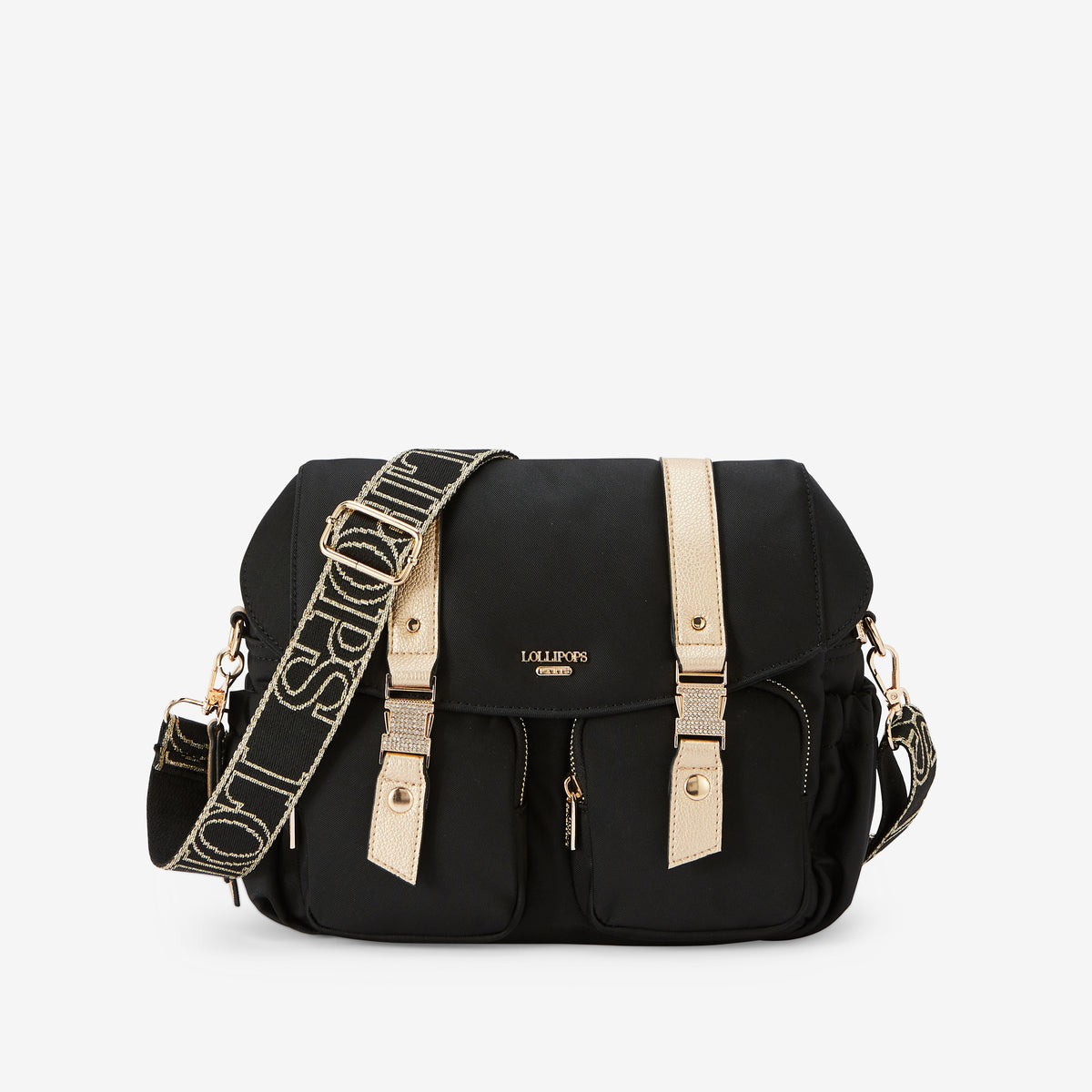 Grand sac porté épaule noir Rosa