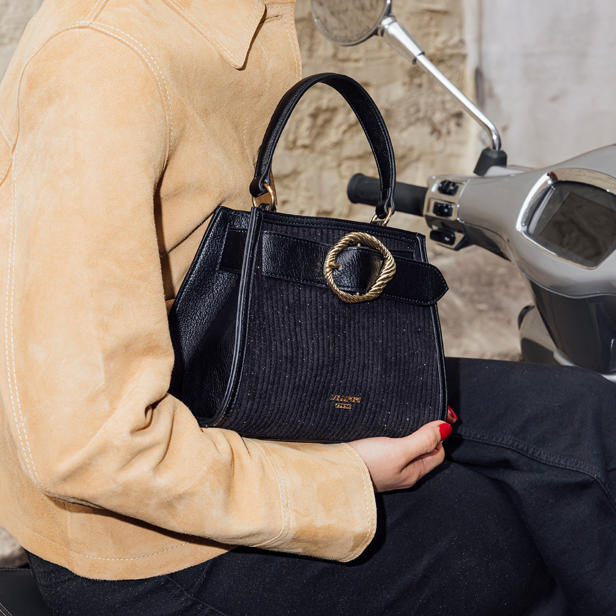 Petit sac shopper noir Riff