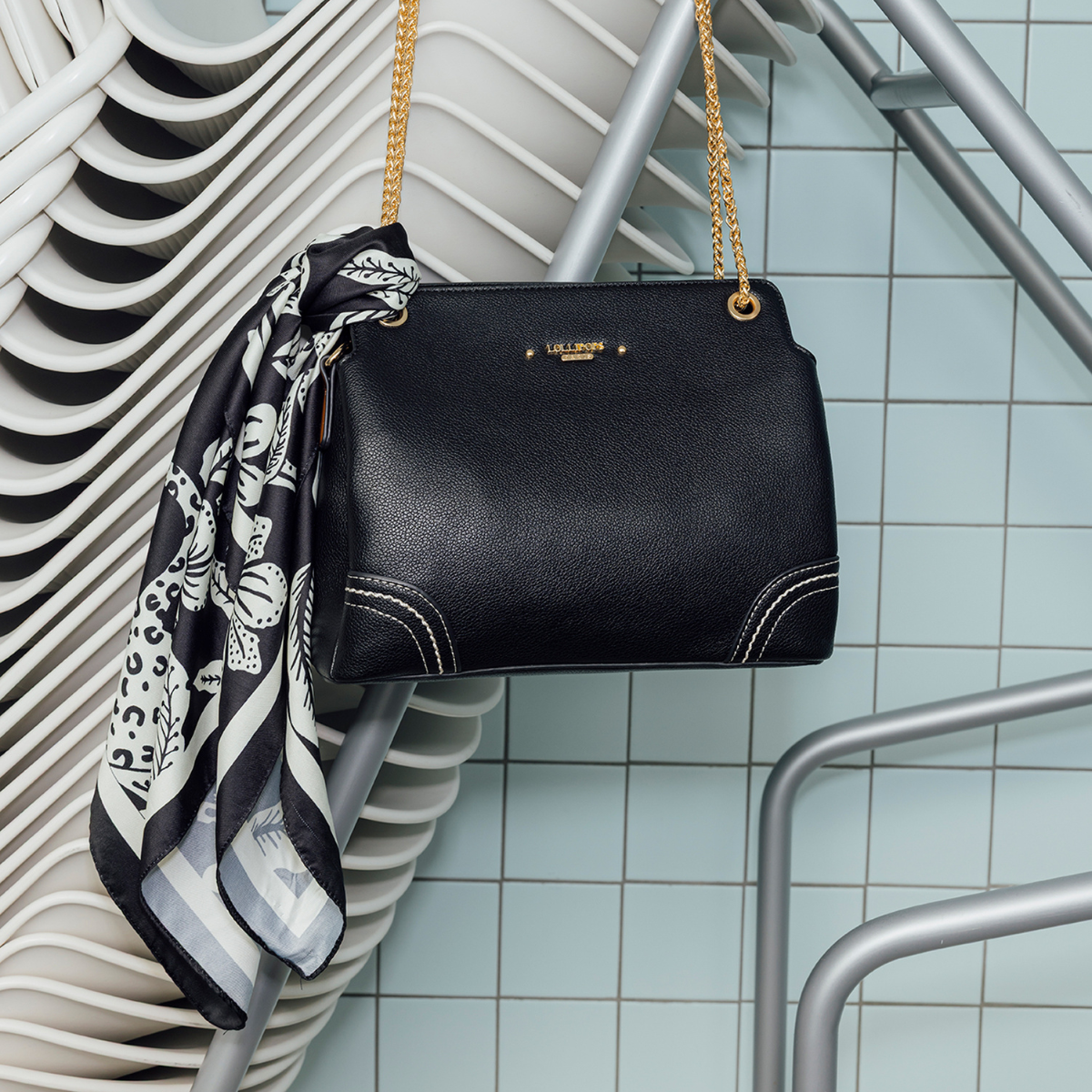 Sac porté épaule noir Ronnie