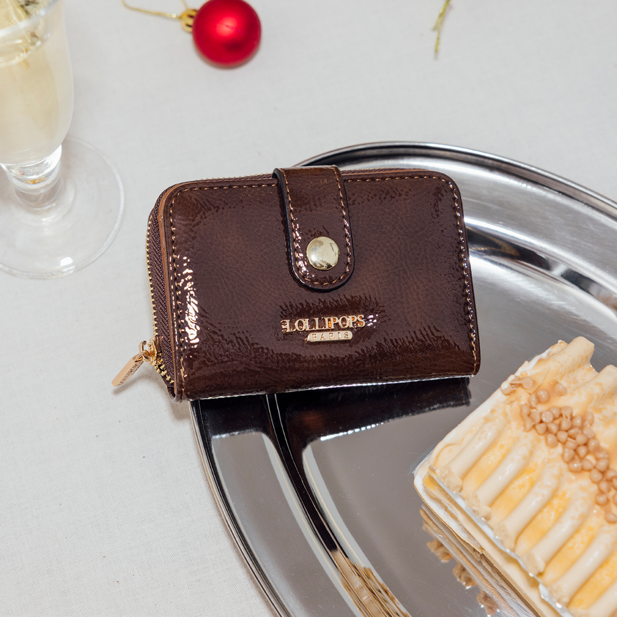 Petit portefeuille marron Rosario