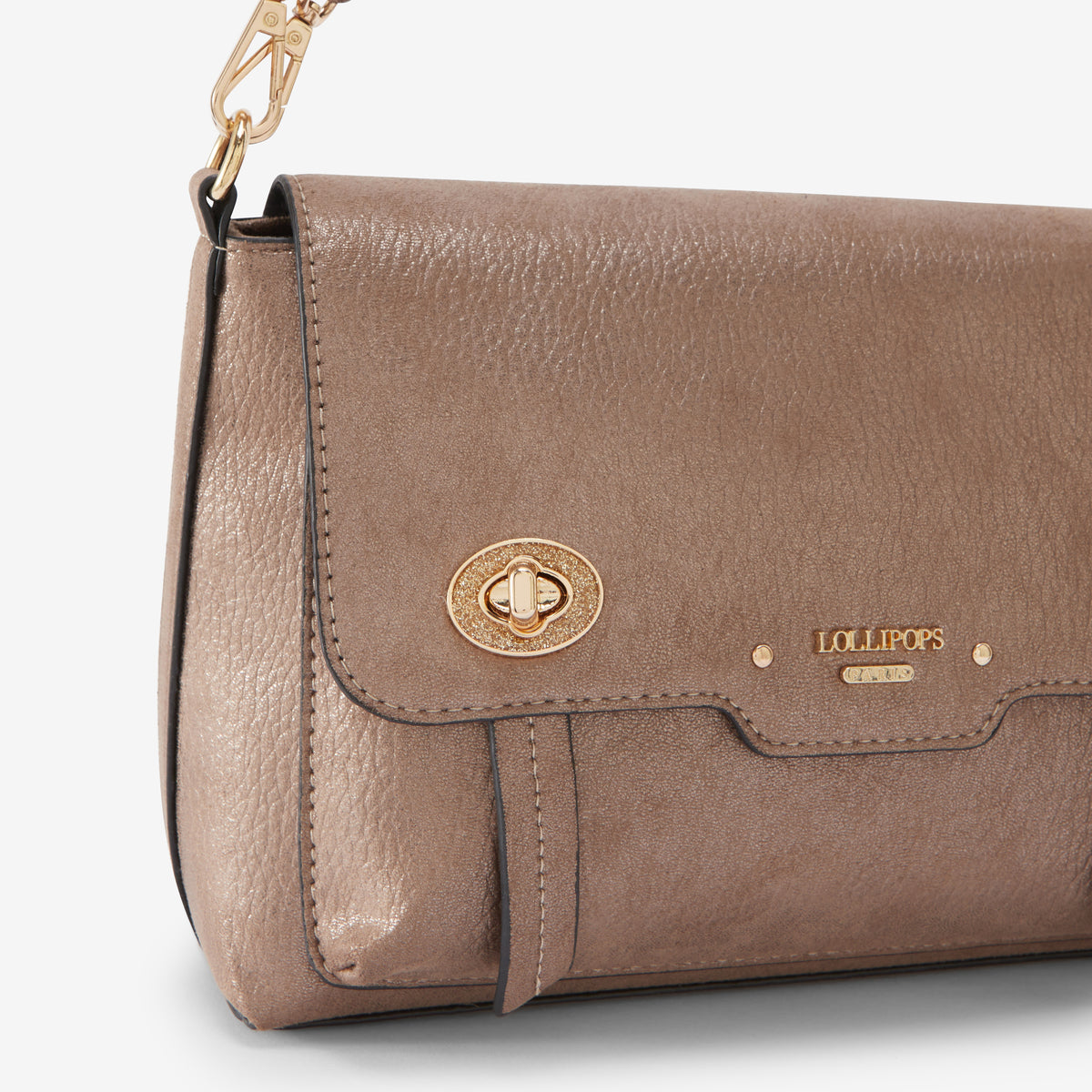 Grand sac porté épaule taupe Roselyne