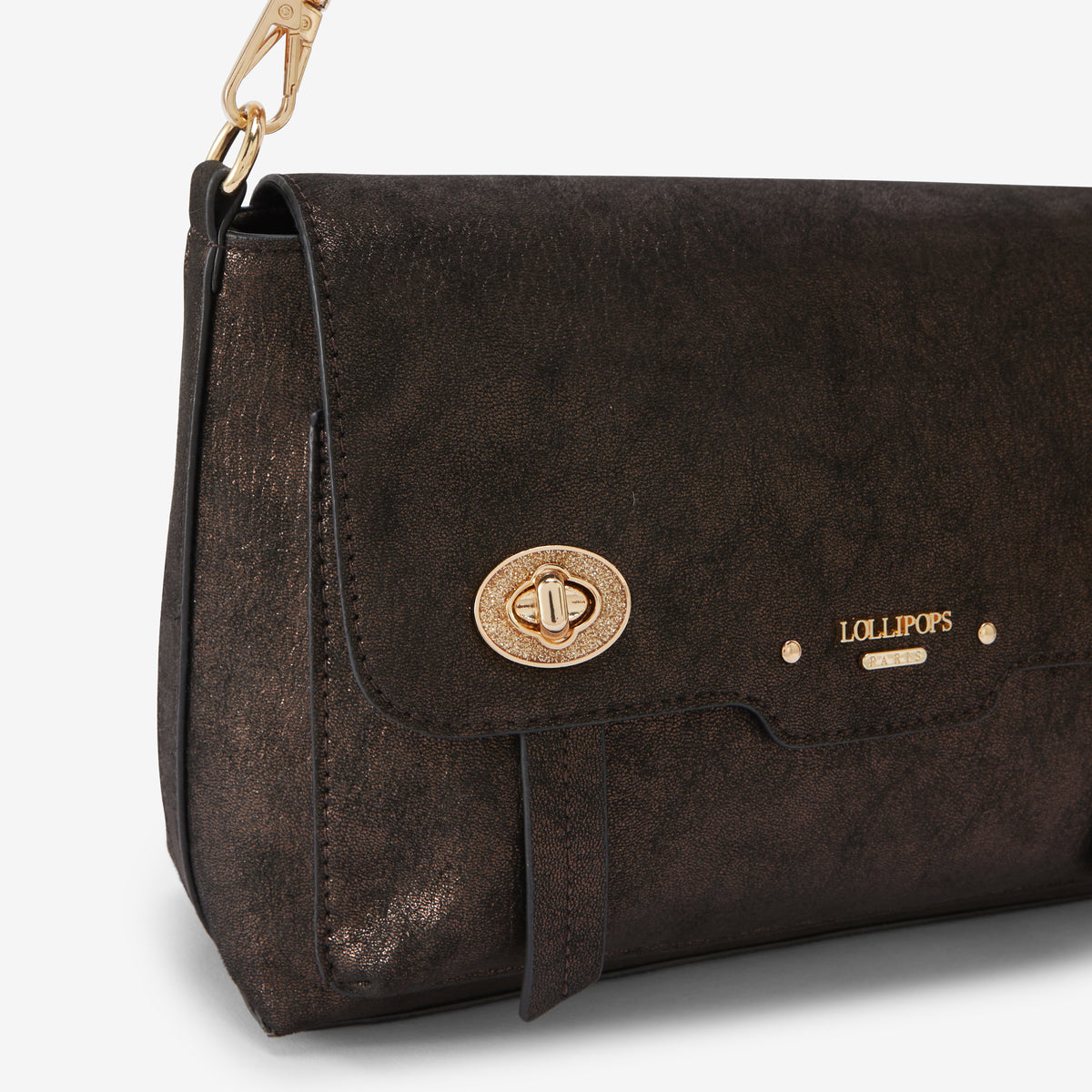 Grand sac porté épaule marron Roselyne