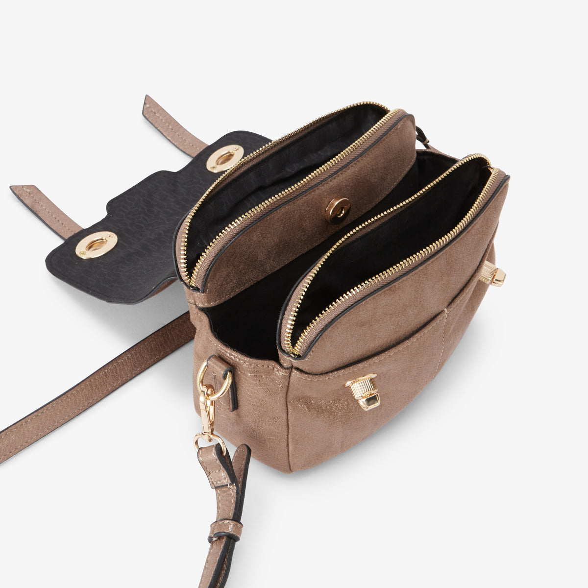 Sac porté épaule taupe Roselyne