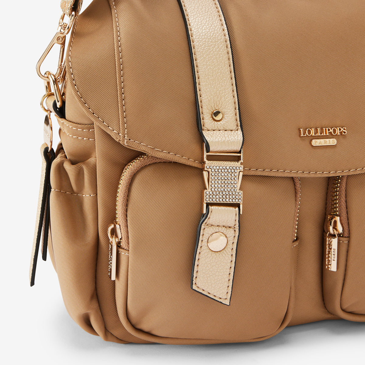 Grand sac porté épaule dore Rosa