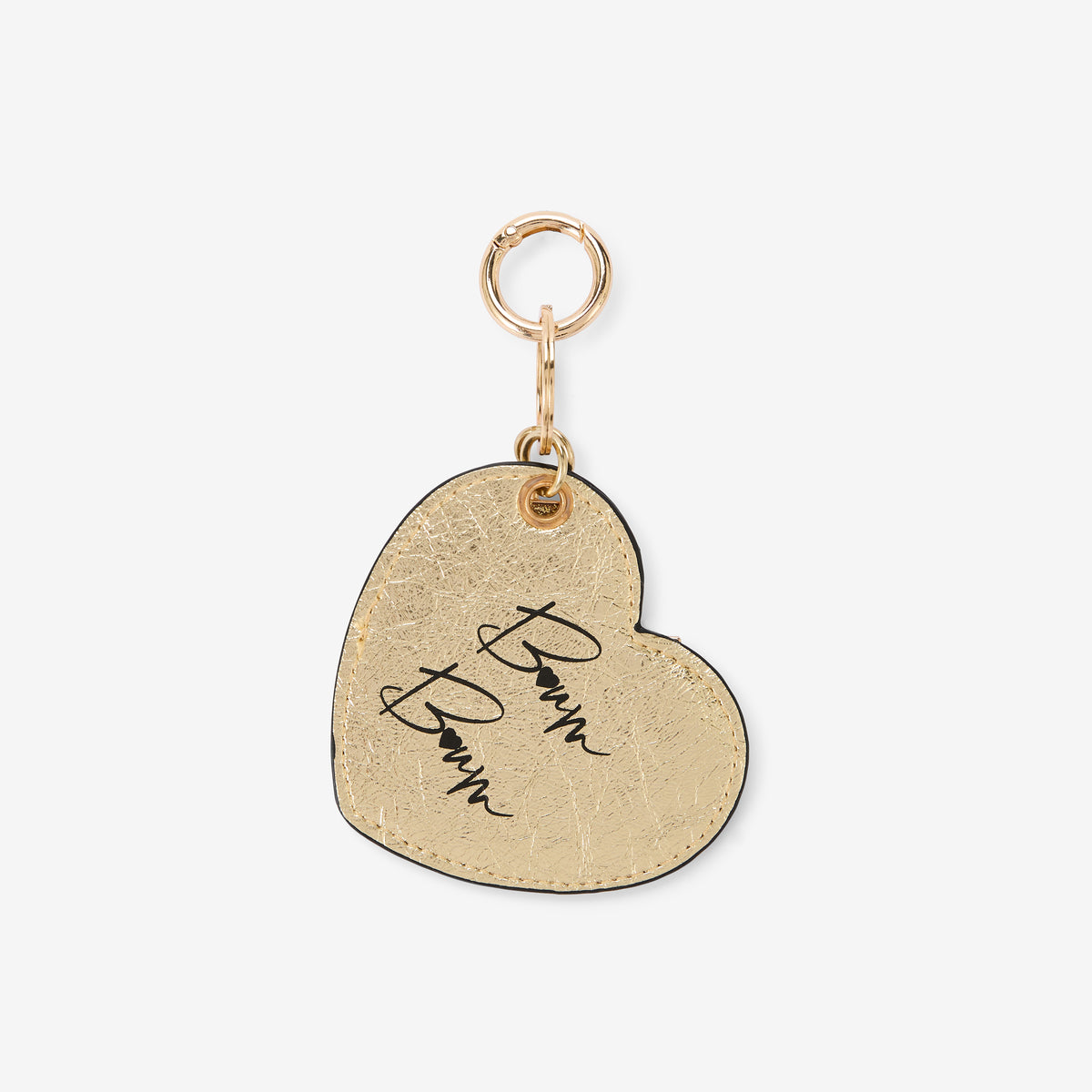 Porte-clés miroir coeur dore Rody