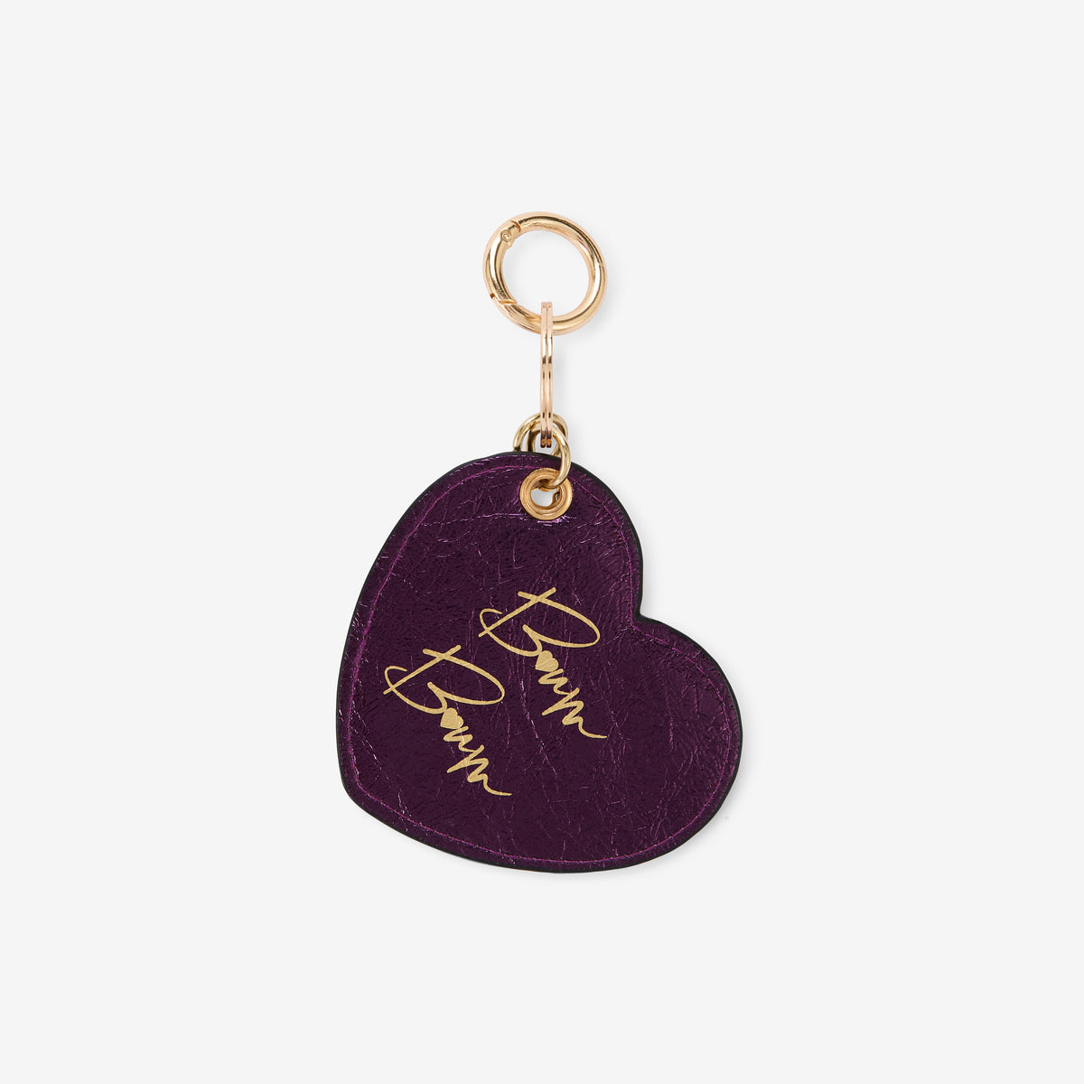 Porte-clés miroir coeur violet Rody