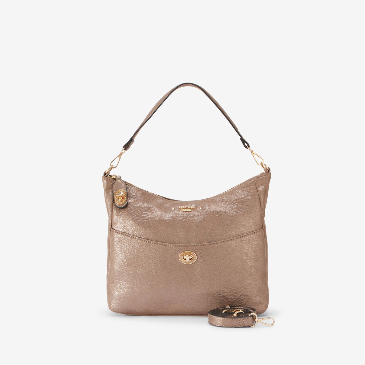 Sac hobo taupe Roselyne