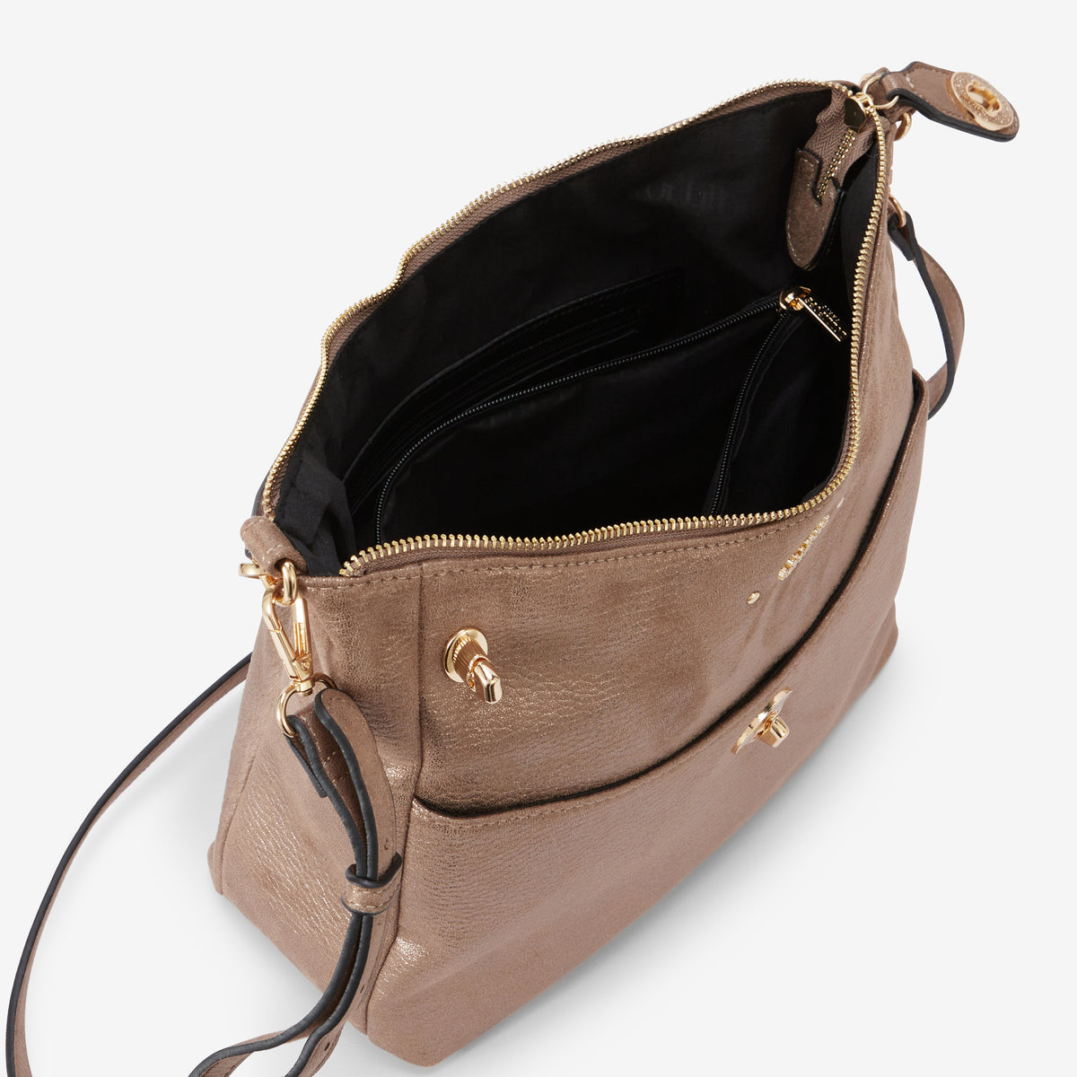 Sac hobo taupe Roselyne