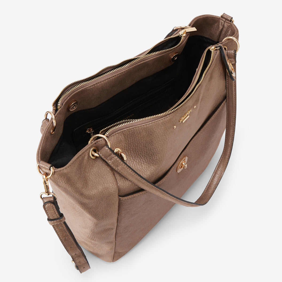 Grand sac shopper taupe Roselyne