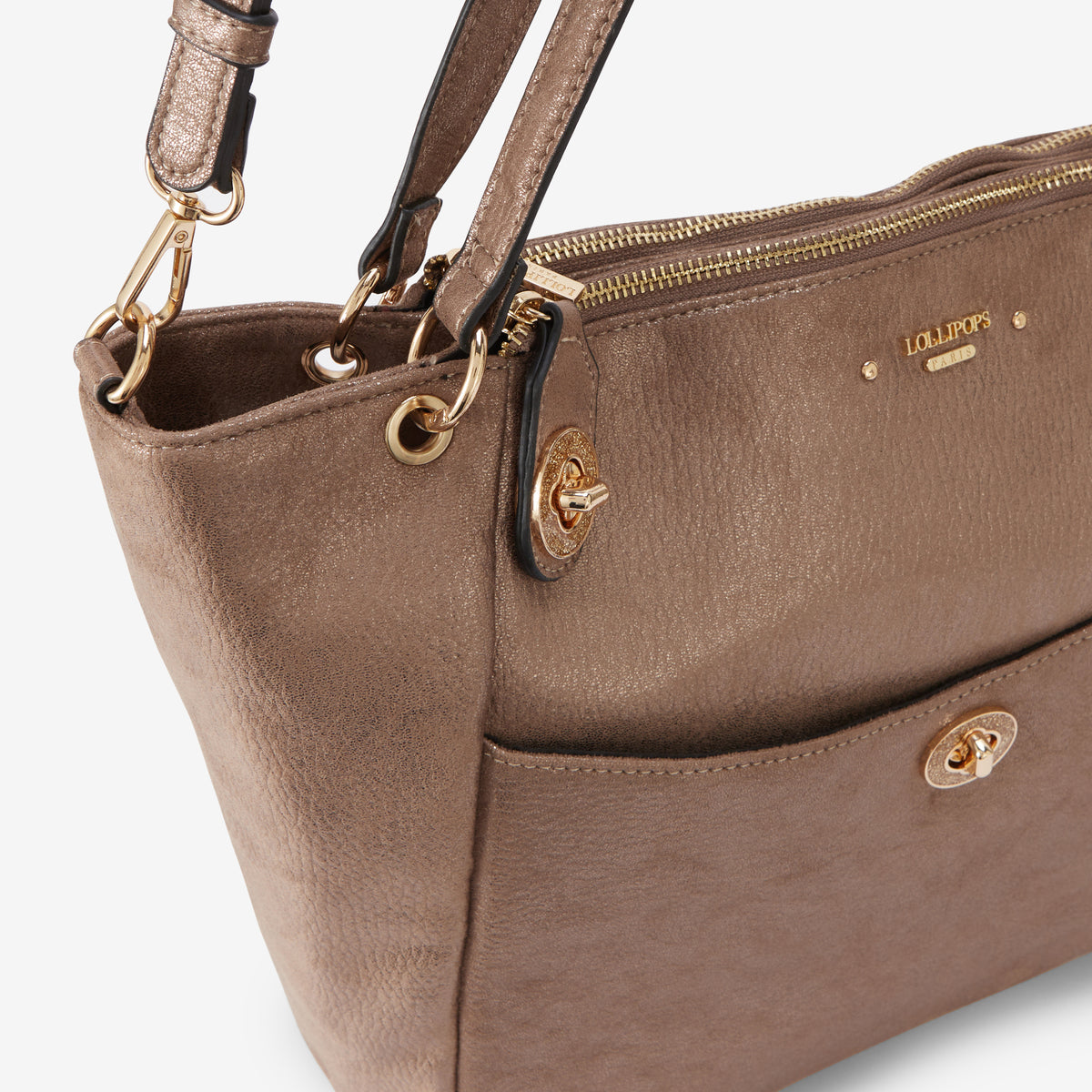 Grand sac shopper taupe Roselyne