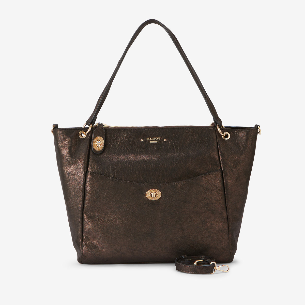 Grand sac shopper marron Roselyne