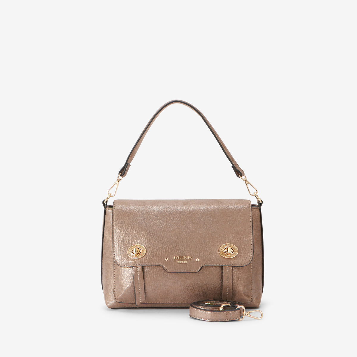Grand sac porté épaule taupe Roselyne