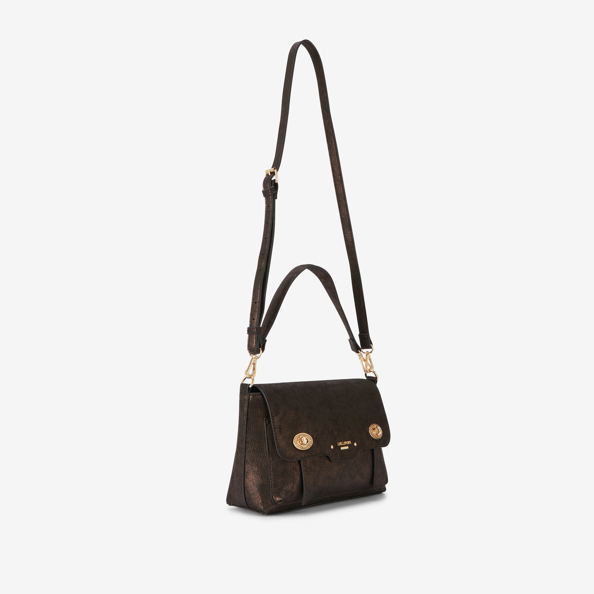 Grand sac porté épaule marron Roselyne