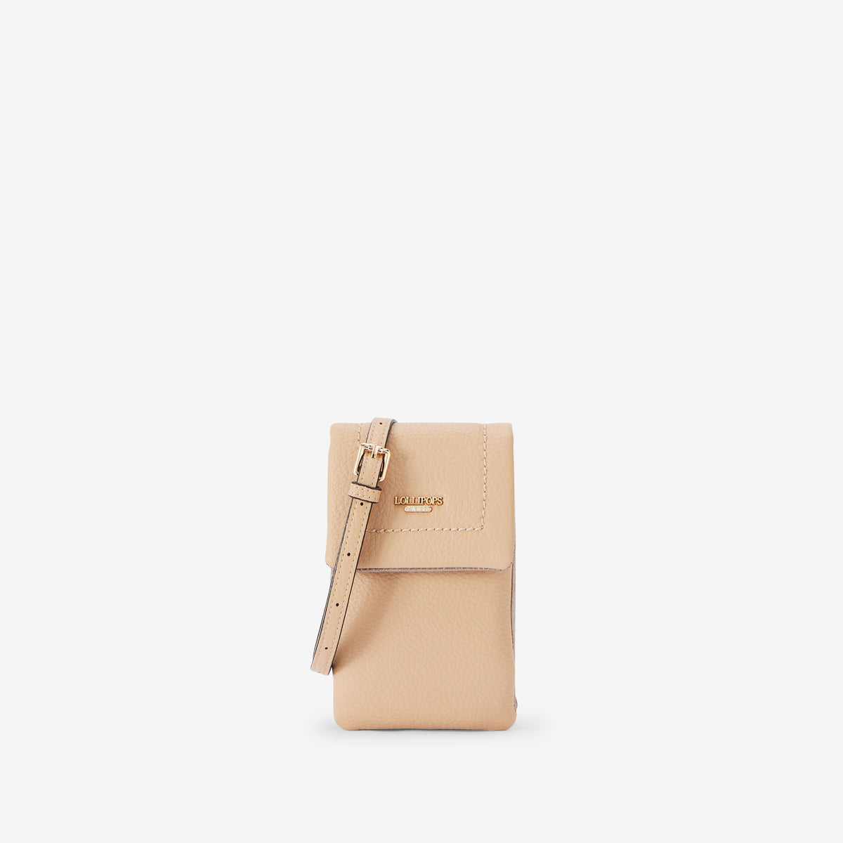 Pochette de téléphone beige Rosabelle