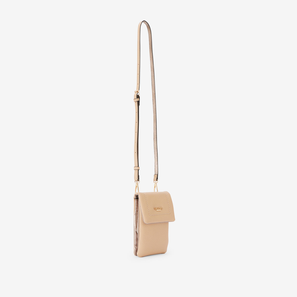 Pochette de téléphone beige Rosabelle