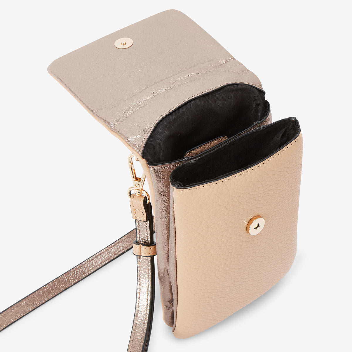 Pochette de téléphone beige Rosabelle
