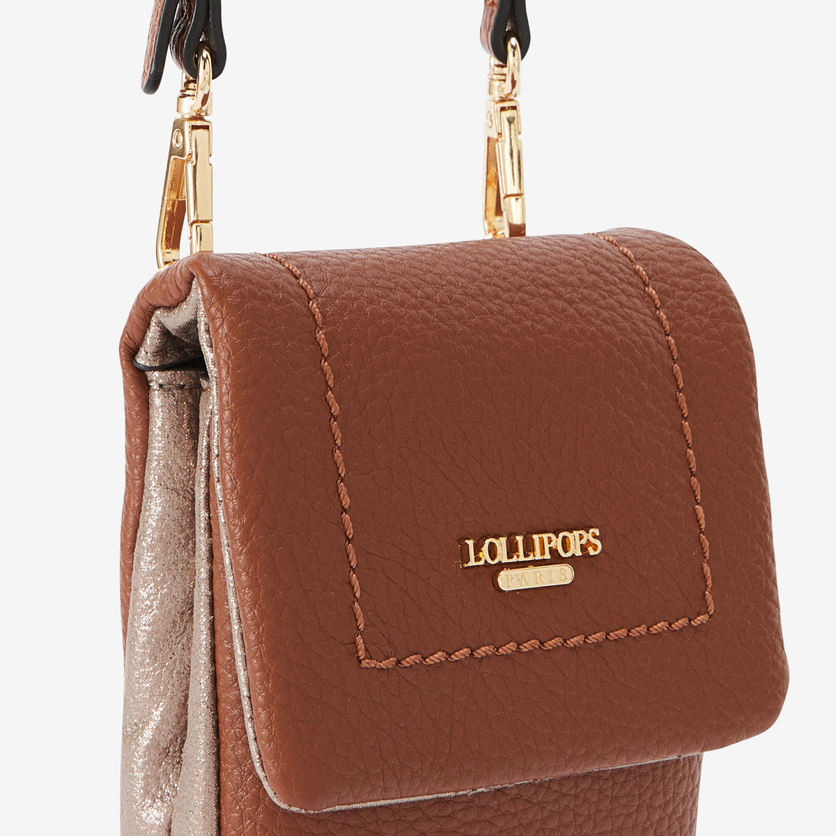 Pochette de téléphone cognac Rosabelle