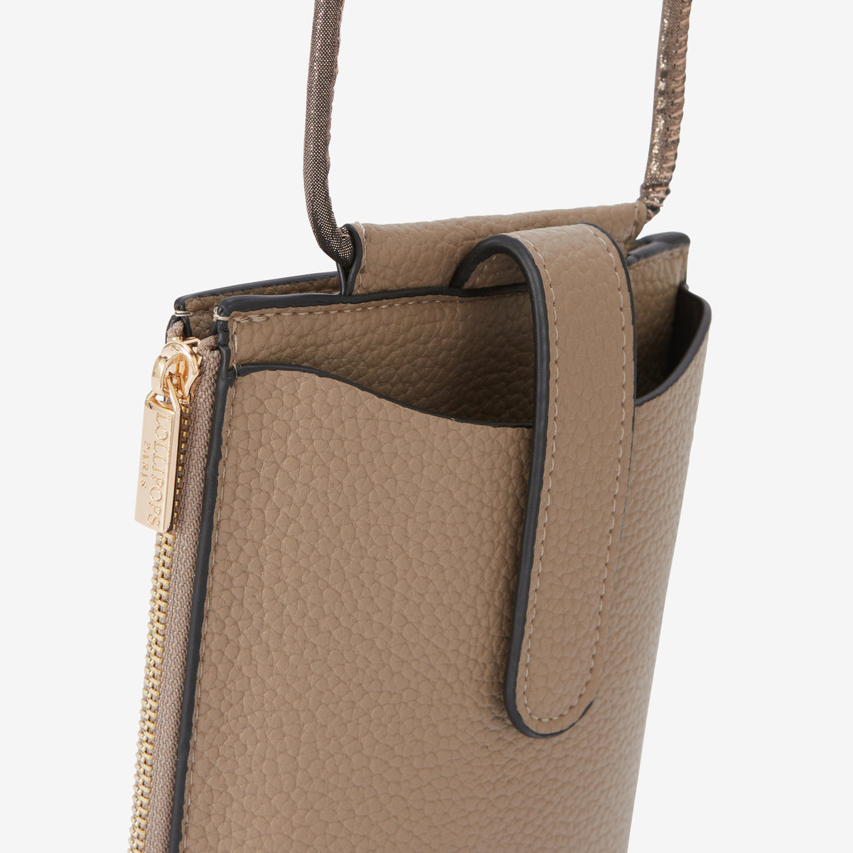 Pochette de téléphone taupe Rocapina