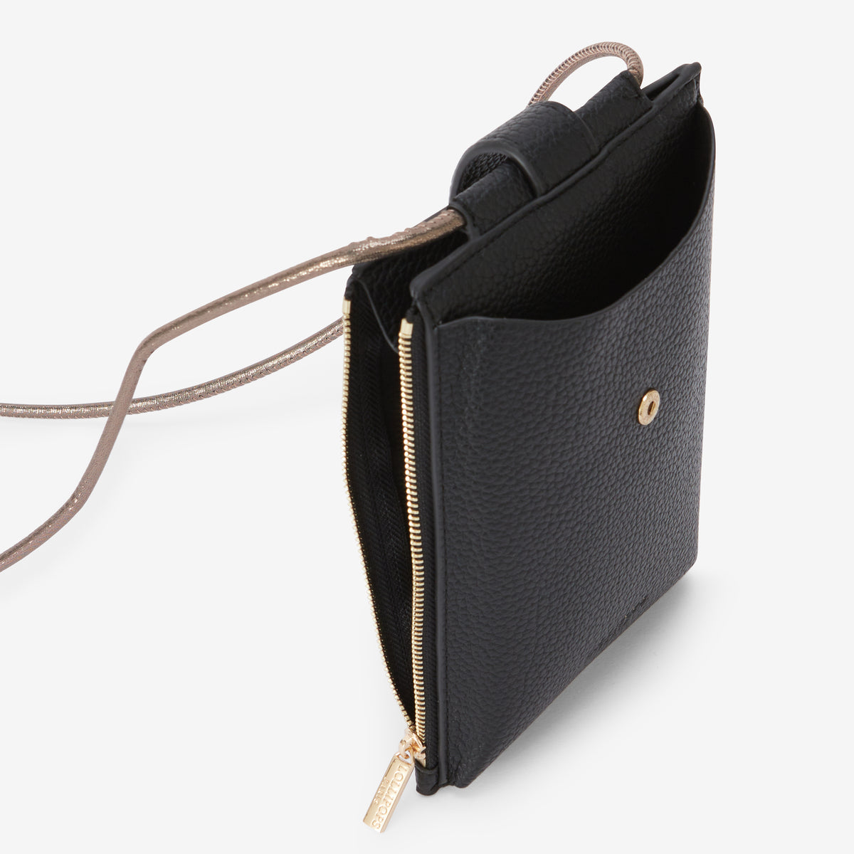 Pochette de téléphone noire Rocapina