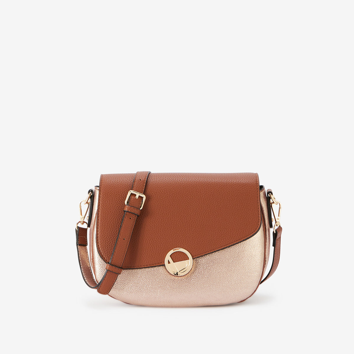 Sac porté épaule camel Romana