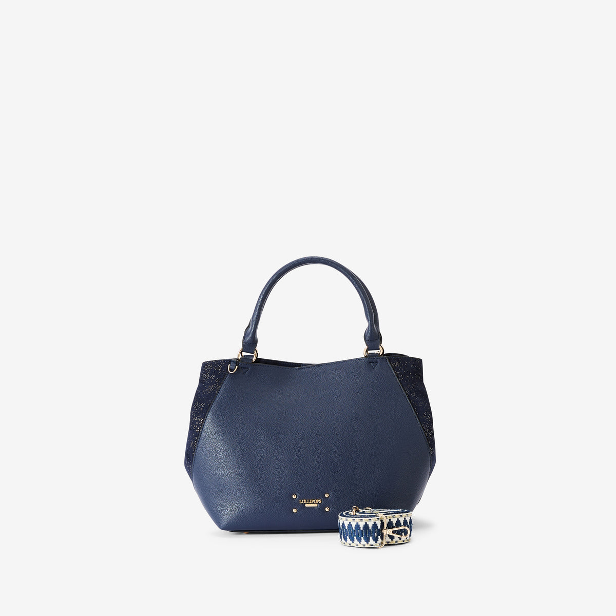 Sac shopper bleu marine Roseanna
