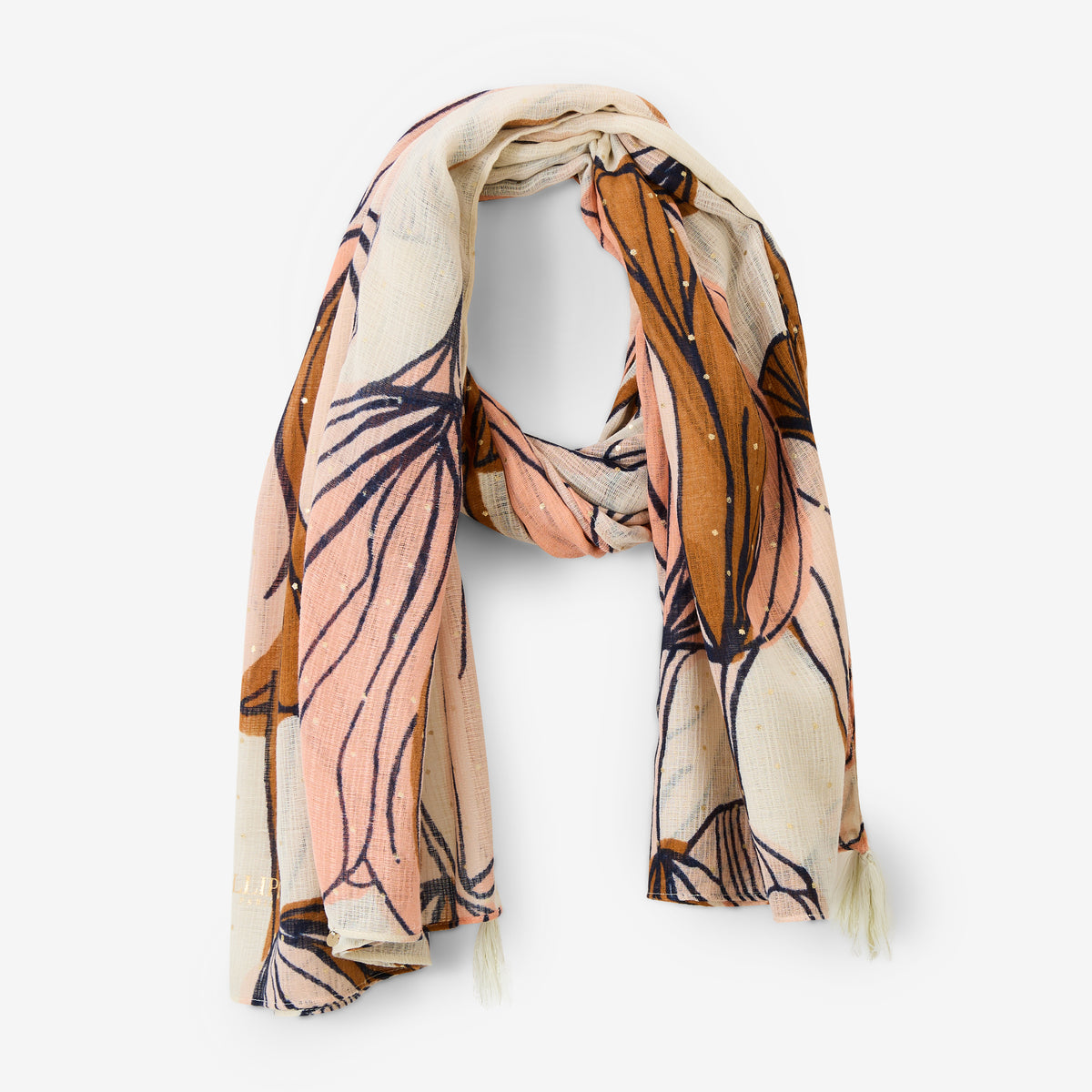 Foulard rectangulaire nude Riccarda