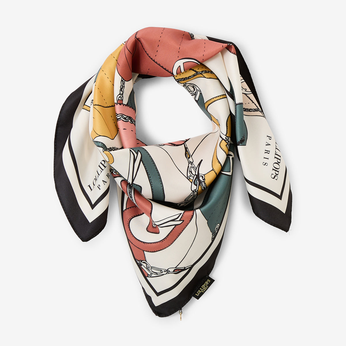Foulard carré multicolore Razia