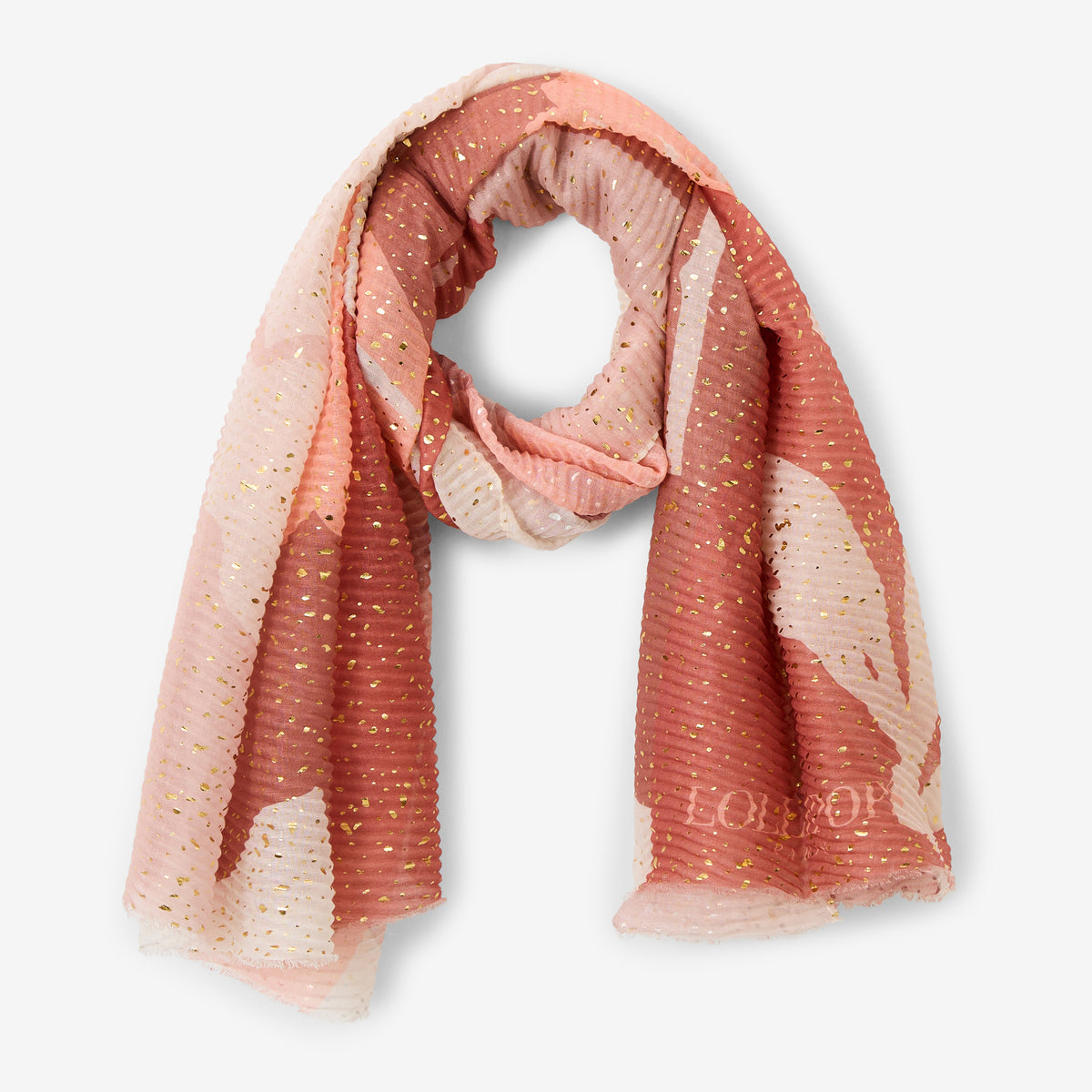 Foulard rectangulaire rose Remzi