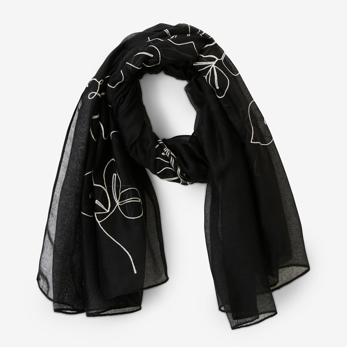 Foulard noir Robertina