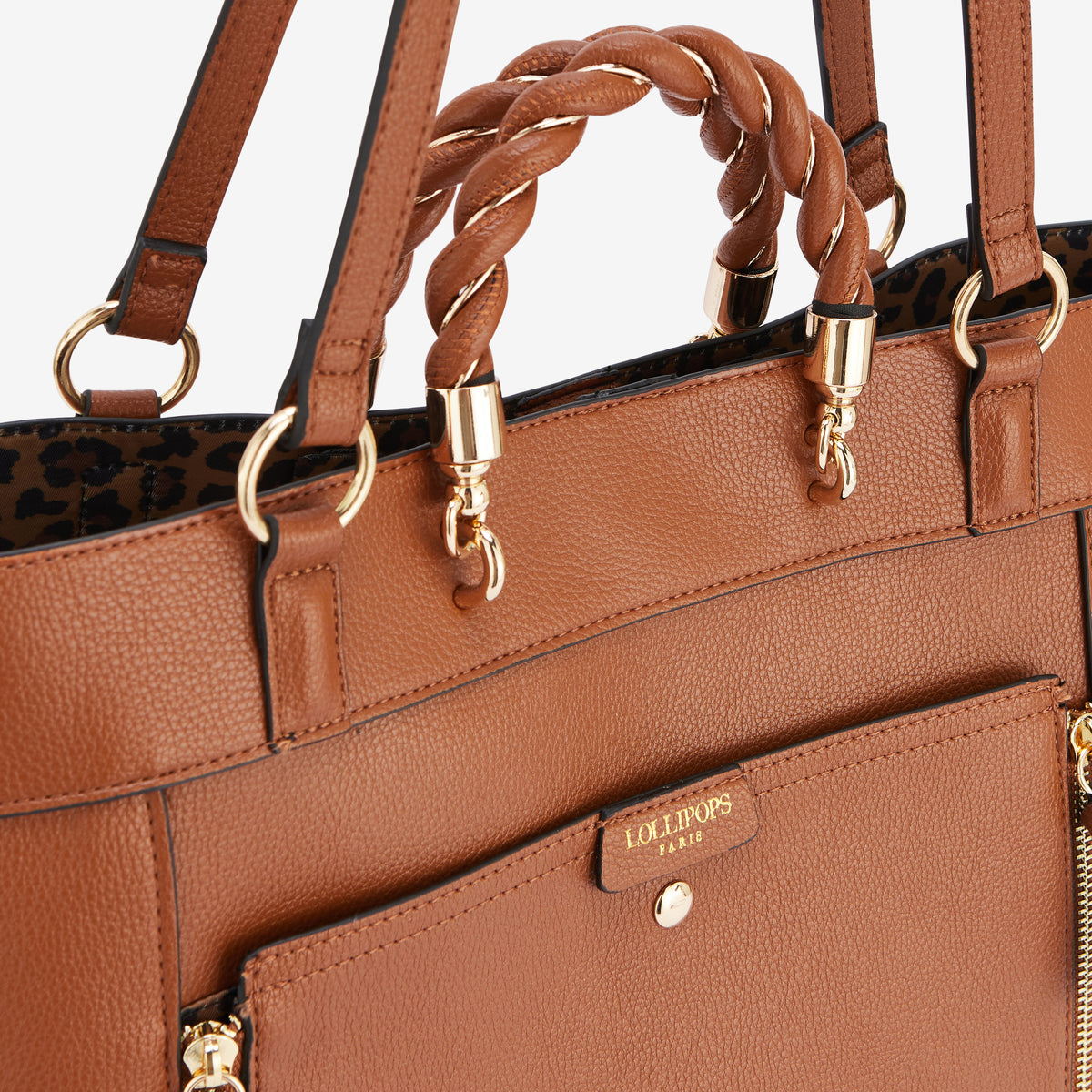 Grand sac shopper camel Rosazia