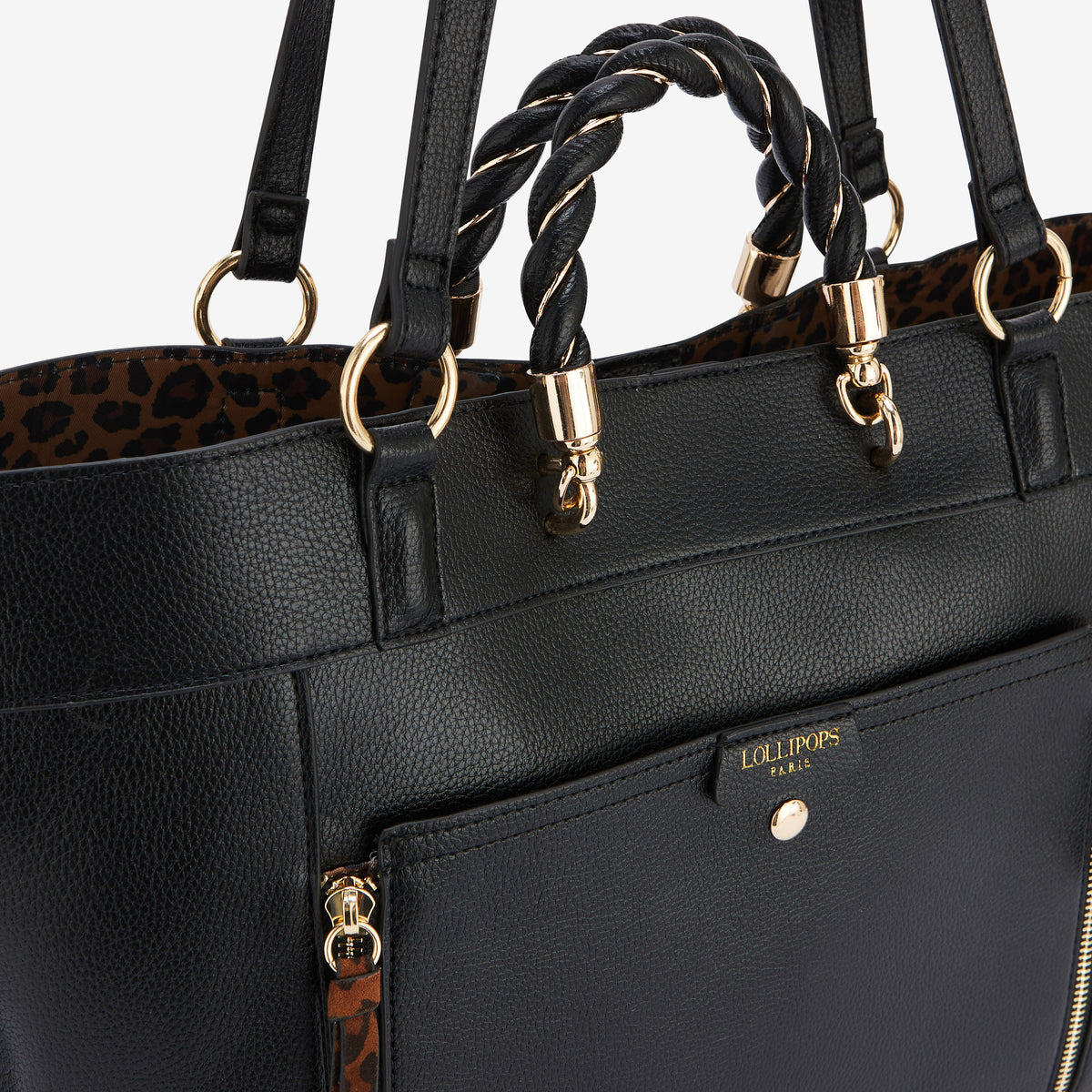 Grand sac shopper noir Rosazia