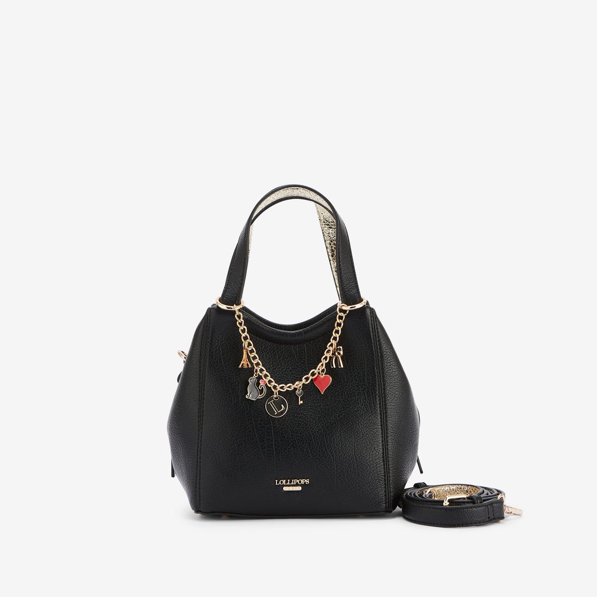 Petit sac shopper noir Roselaine