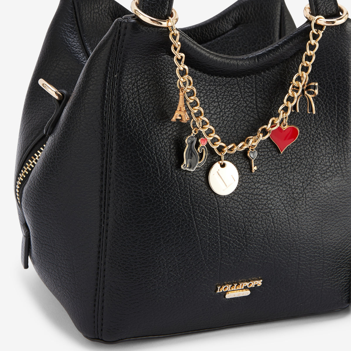 Petit sac shopper noir Roselaine