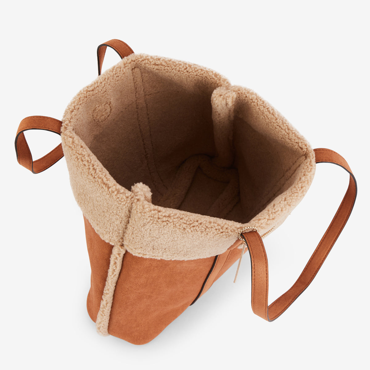 Grand sac shopper camel Reyana